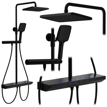 ZESTAW NATRYSKOWY PEDRO CZARNY TERMOSTAT