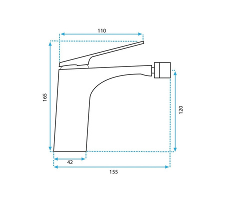 BATERIA BIDETOWA AVALON CZARNA