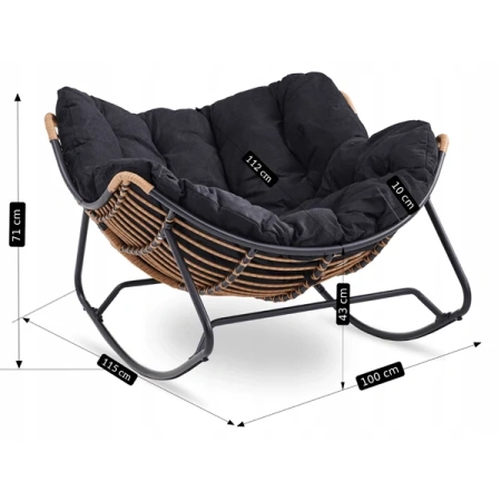 Fotel Bujany ELTON Czarny