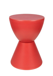 Stołek TAMBURO pastelowy koralowy - polipropylen