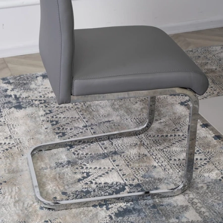 Krzesło LOCA Szare Ekoskóra