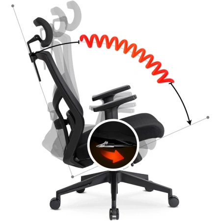 Fotel Obrotowy BENTO Czarny