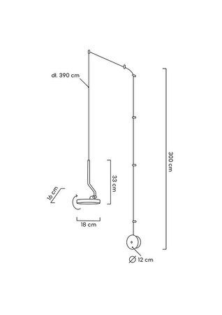 MOOSEE lampa ścienna FLAT czarna