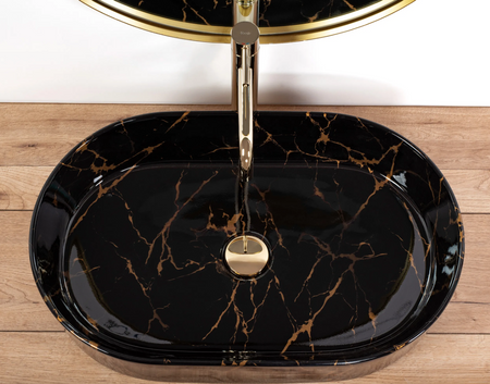 UMYWALKA NADIA 60 BLACK MARBLE SHINY - NABLATOWA