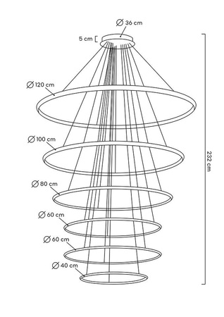 MOOSEE lampa wisząca RING SLIM XL złota