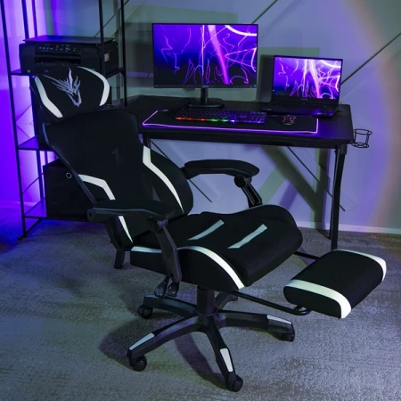 Fotel Obrotowy MAXIMO Czarny/biały