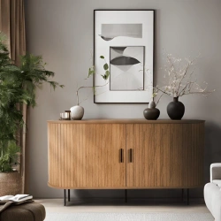 Komoda Dwudrzwiowa Rozsuwana TRISH 140 Dąb