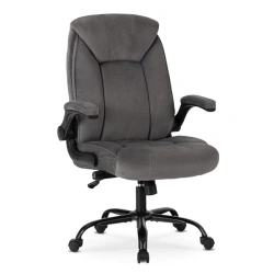 Fotel Obrotowy COMFORT Szary Welurowy