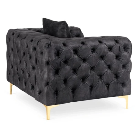 Fotel SORRENTO 1S Czarny Welurowy