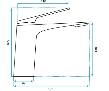 BATERIA UMYWALKOWA AVALON CHROM NISKA