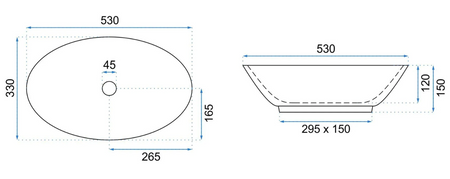 UMYWALKA PAMELA BLACK MARBLE SHINY - NABLATOWA