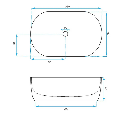 UMYWALKA AMELIA MINI 38 STONE MATT - NABLATOWA