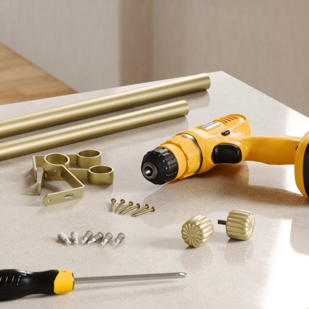 UMBRA karnisz CLEO 168 - 305 cm złoty