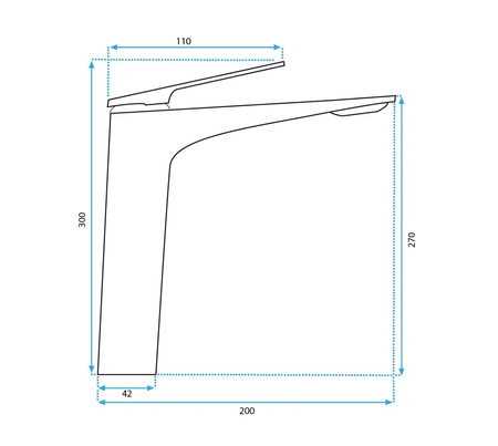 BATERIA UMYWALKOWA AVALON ZŁOTA WYSOKA