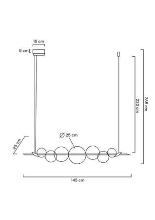MOOSEE lampa wisząca ECHO 140 złota