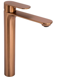 BATERIA UMYWALKOWA DROP MIEDŹ SZCZOTKOWANA WYSOKA