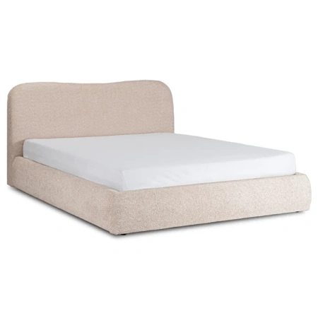 Łóżko 160x200 BRISTOL Beżowe Z Pojemnikiem