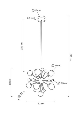 MOOSEE lampa wisząca AURELIA złota