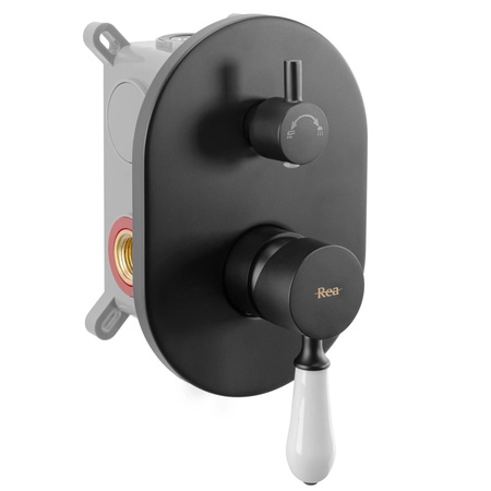 ZESTAW NATRYSKOWY PODTYNKOWY SERRA CZARNY + BOX