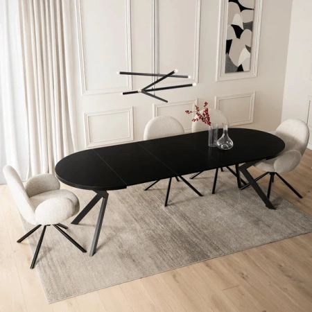 Stół LUKAS 100-250 cm Czarny