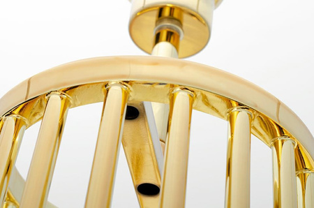 MOOSEE lampa podłogowa HOLMES STRAIGHT    złota z czarnym kloszem