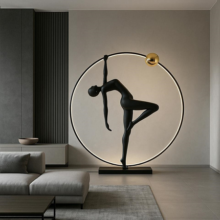 MOOSEE lampa podłogowa HUMAN ACROBATIC    czarna