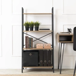 Regał GIA Orzech/Czarny