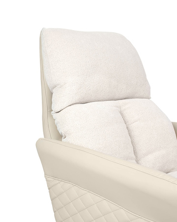 Fotel obrotowy RELAX beżowy - skóra PU,   stal