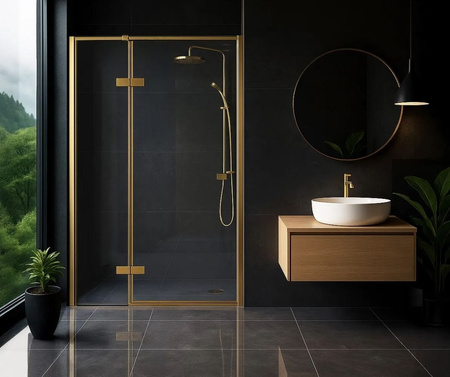 DRZWI PRYSZNICOWE ATLAS BRUSH GOLD 100 L