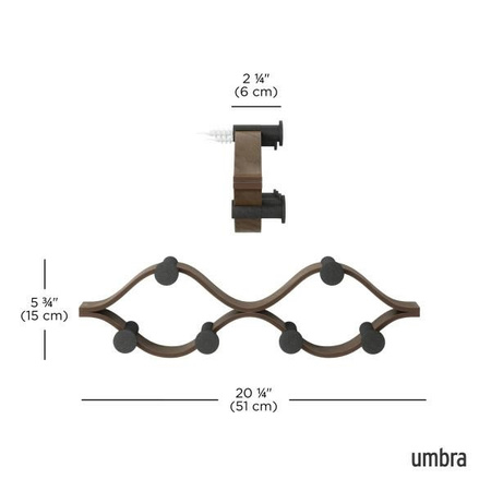 UMBRA wieszak MONTAGE 6 brązowy