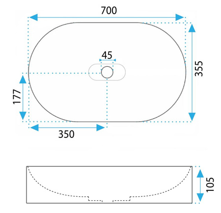 UMYWALKA KONGLOMERAT IRIS 71 GREY MATT - NABLATOWA