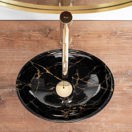 UMYWALKA SOFIA MINI MARBLE BLACK SHINY - NABLATOWA