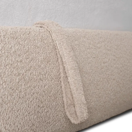 Łóżko 160x200 ROSSO Beżowe Boucle Z Pojemnikiem