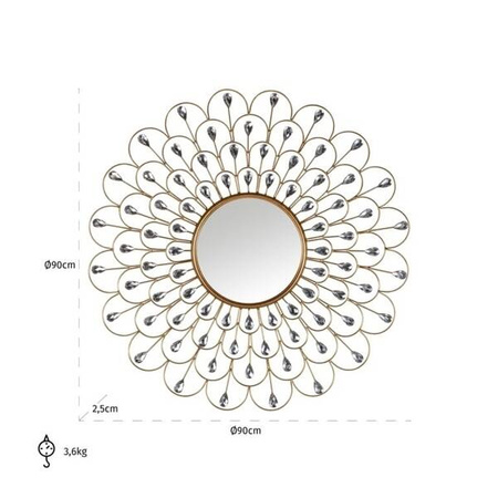 RICHMOND lustro ścienne PAUWEL złote