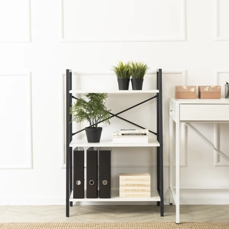 Regał VIOR Biały/Czarny