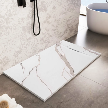 BRODZIK BAZALT CARRARA WHITE 80x100