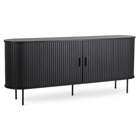 Komoda Dwudrzwiowa Rozsuwana 180 cm TRISH Czarna