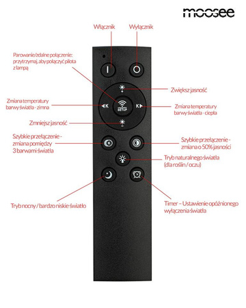 MOOSEE lampa sufitowa / plafon RINGS 2    czarna