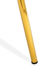 Krzesło MARGO żółte - welur, podstawa     złota