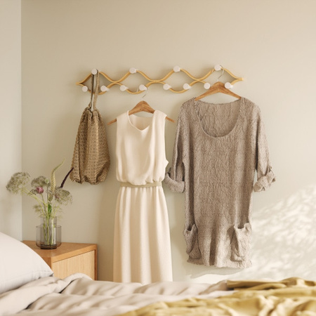 UMBRA wieszak MONTAGE 6 biały /           naturalny