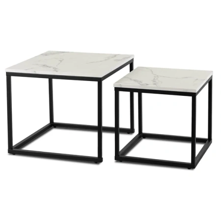 Zestaw Stolików ORI Biały Marmur