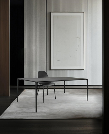 Stół SLIM 180x90 czarny - ceramiczny      marmur, aluminium