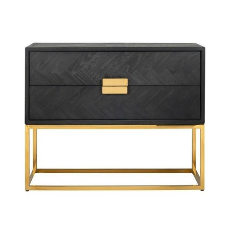 RICHMOND komoda BLACKBONE GOLD - 2 szuflady