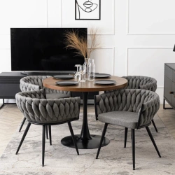 Krzesło EMPOLI Szare Plecione