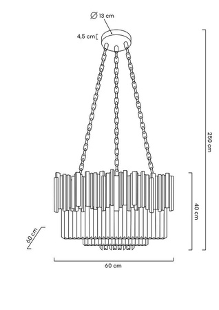 MOOSEE lampa wisząca IMPERIAL SILVER 60