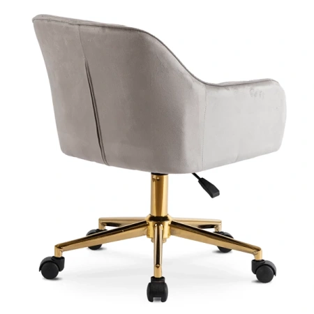 Fotel Obrotowy KONOR Szary Welurowy