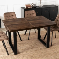 Stół TOMAS 130-230 cm Orzech/Czarny
