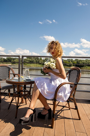 Krzesło ogrodowe CAFE PARIS ARM brązowe   rattan