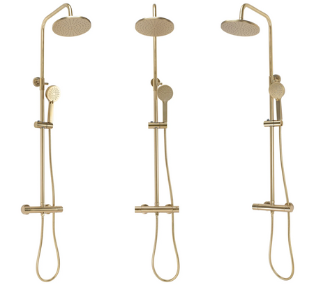 ZESTAW NATRYSKOWY PAROT ZŁOTY SZCZOTKOWANY TERMOST