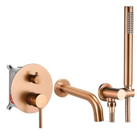 BATERIA WANNOWA PODTYNKOWA LUNGO MIEDŹ SZCZO + BOX